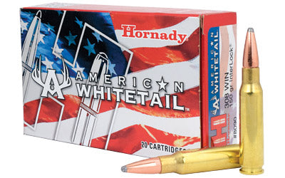 Hornady American Whitetail, 308WIN, 150 Grain, Soft Point, 20 Round Box 8090