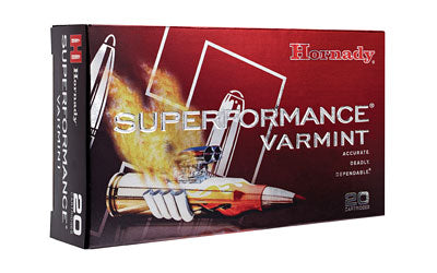 Hornady Superformance Varmint, 204 Ruger, 24 Grain, NTX, Lead Free, 20 Round Box 83209