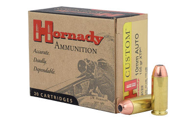 Hornady Custom Ammunition, 10MM, 155 Grain, XTP, 20 Round Box 9122
