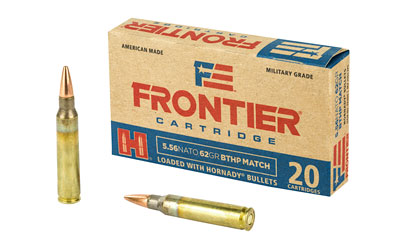 Frontier Cartridge Lake City, 556 NATO, 62 Grain, Boat Tail Hollow Point Match, 20 Round Bo FR300