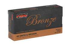 PMC Bronze, 40S&W, 165 Grain, Full Metal Jacket, 50 Round Box 40D