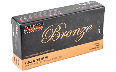 PMC Bronze, 762X39, 123 Grain, Full Metal Jacket, 20 Round Box 7.62A