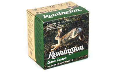 Remington Game Load, 20Ga, 2.75", #6, 3.25 Dr, 7/8 oz., 25 Round Box 20040