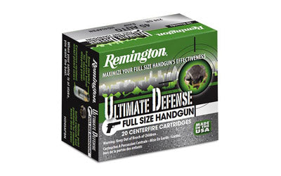 Remington Ultimate Defense, 9MM, 147 Grain, Brass Jacketed Hollow Point, 20 Round Box 28946