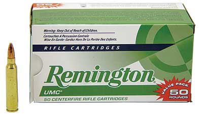 Remington UMC, 223 Rem, 55 Grain, Full Metal Jacket, 50 Round Box 23966