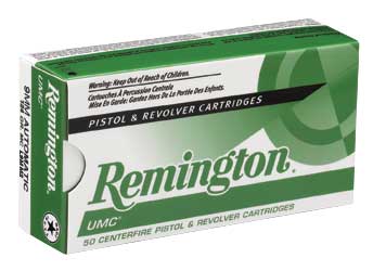 Remington UMC, 9MM, 124 Grain, Full Metal Jacket, 50 Round Box 23718
