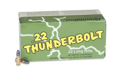 Remington Thunderbolt, 22LR, 40 Grain, Round Nose Hi-Velocity, 500 Round Case 21241