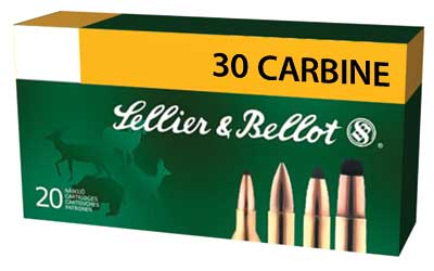 Sellier & Bellot Rifle, 30 Carbine, 110 Grain, Full Metal Jacket, 50 Round Box SB30A