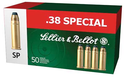 Sellier & Bellot Pistol, 38 Special, 158 Grain, Soft Point, 50 Round Box SB38C