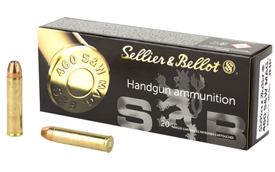 Sellier & Bellot Pistol, 460 S&W, 255 Grain, Jacketed Hollow Point, 20 Round Box SB460B