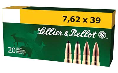 Sellier & Bellot Rifle, 762X39, 124 Grain, Full Metal Jacket, 20 Round Box SB76239A