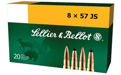 Sellier & Bellot Rifle, 8MM Mauser, 196 Grain, Soft Point Cut-Through Edge, 20 Round Box SB857JSB