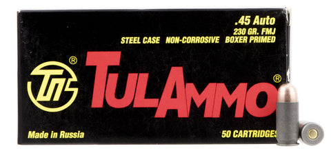 Tulammo TA452300 Centerfire Handgun 45 ACP 230 GR FMJ 50 Bx/ 10 Cs