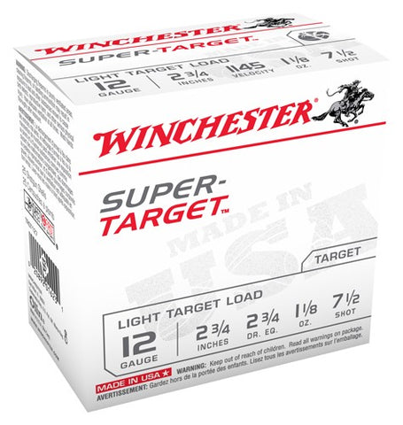 Winchester Ammo Super Target 12Ga. 1145fps. 1-1/8oz. #7.5 25-Pack