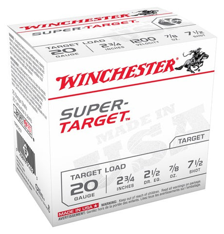 Winchester Ammo Super Target 20Ga. 1200fps. 7/8oz. #7.5 25-Pack