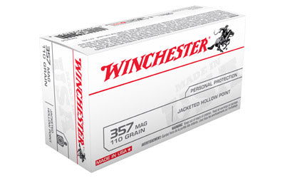 Winchester USA, 357MAG, 110 Grain, Jacketed Hollow Point, 50 Round Box Q4204