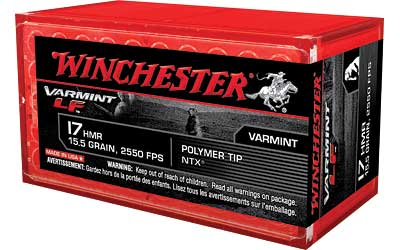 Winchester Rimfire, 17HMR, 15.5Grain, NTX, Lead Free, 50 Round Box S17HMR1LF