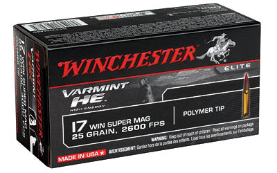 Winchester Varmint HE, 17WSM, 25 Grain, V-Max, 50 Round Box S17W25