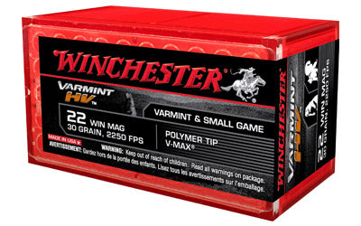 Winchester Rimfire, 22WMR, 30 Grain, V-Max, 50 Round Box S22M2PT