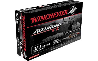 Winchester AccuBond CT, 338 Lapua, 300 Grain, Poly Tip, 20 Round Box S338LCT