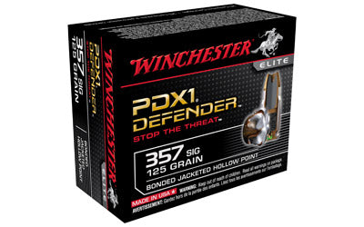 Winchester Supreme Elite, 357SIG, 125 Grain, PDX1, 20 Round Box S357SPDB