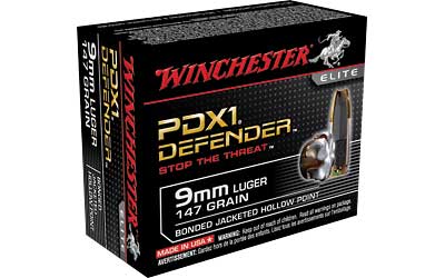 Winchester Supreme Elite, 9MM, 147 Grain, PDX1, 20 Round Box S9MMPDB1
