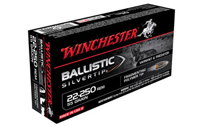 Winchester Supreme, 22-250, 55 Grain, Supreme Ballistic Silvertip, 20 Round Box SBST22250B