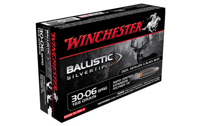 Winchester Supreme, 30-06, 168 Grain Supreme, Ballistic Silvertip, 20 Round Box SBST3006A