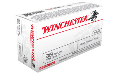 Winchester USA, 38 Special, 125 Grain, Jacketed Soft Point, 50 Round Box USA38SP