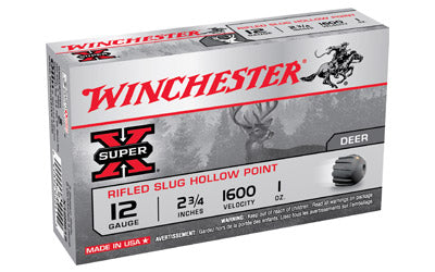 Winchester Super-X, 12 Gauge, 2.75", 1oz., Slug, 5 Round Box X12RS15