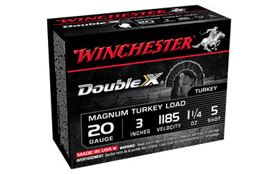 Winchester Supreme Double X Magnum Turkey, 20 Gauge, 3", #5, 1.25oz., Shotshell, 10 Round Box X203XCT5