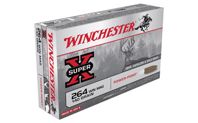 Winchester Super-X, 264WIN, 140 Grain, Power Point, 20 Round Box X2642