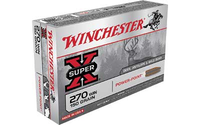 Winchester Super-X, 270Win, 150 Grain, Power Point, 20 Round Box X2704