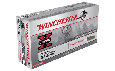 Winchester Super-X, 270 WSM, 150 Grain, Power Point, 20 Round Box X270WSM