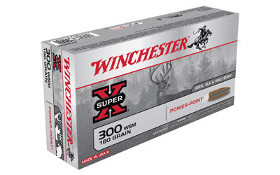 Winchester Super-X, 300 WSM, 180 Grain, Power Point, 20 Round Box X300WSM