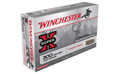 Winchester Super-X, 300 WIN MAG, 150 Grain, Power Point, 20 Round Box X30WM1