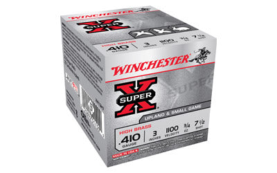 Winchester Super-X, 410 Gauge, 3", #7, Max Dram, 0.75 oz., Shotshell, 25 Round Box X413H7