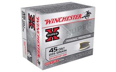 Winchester Super-X, 45LC, 225 Grain, Silvertip Hollow Point, 20 Round Box X45CSHP2