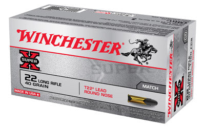 Winchester Super-X, 22LR, 40 Grain, Lead Round Nose Target,, 50 Round Box XT22LR