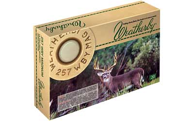 Weatherby Select Ammunition, 257 Weatherby, 100 Grain, Norma Spitzer, 20 Round Box G257100SR