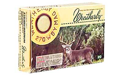 Weatherby Select Ammunition, 270 Weatherby, 130 Grain, Norma Spitzer, 20 Round Box G270130SR