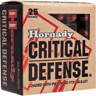Hornady Ammo Critical Defense 9X18 Makarov 95gr. FTX 25-Pack