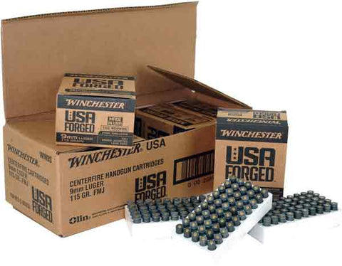 Winchester Ammo Usa 9mm Cs Lot 115gr. Steel Case FMJ-RN-750Rds
