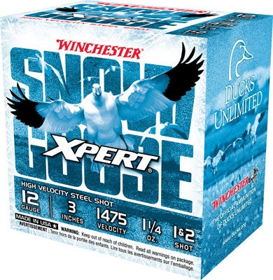 Win Ammo Goose Steel 12Ga. 3" 1475Fps. 1-1/4Oz. #1&#2 25-Pk Wxs12312