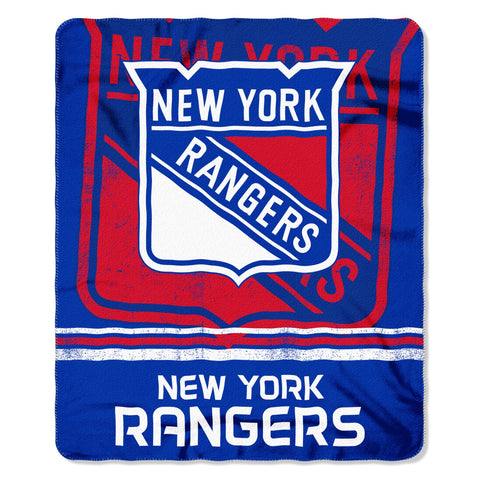 New York Rangers Fade Away Fleece Throw