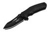 Proelia TX020 Folder 4in Black Drop Blade Black G-10 Handle