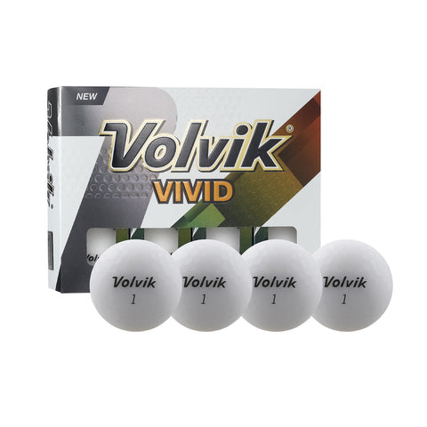 Volvik Vivid 3 Pc Golf Balls - Matte White