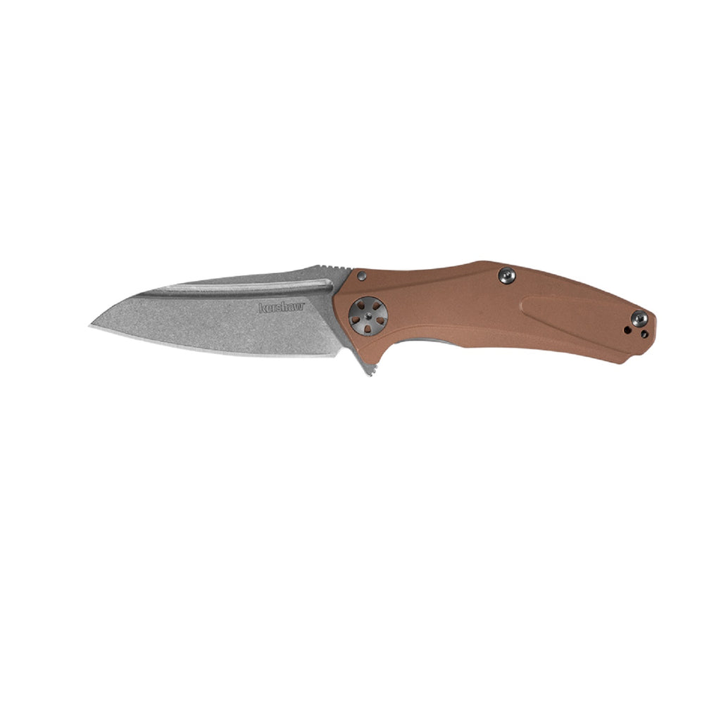 Kershaw Natrix Assisted 2.75in Stonewash Plain Copper Handle